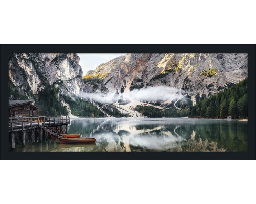 Gerahmtes Bild Mountain Lake View 60x130 cm