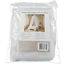 Weißes Moskitonetz, Durchmesser 60 cm, Länge 250 cm, verpackt
