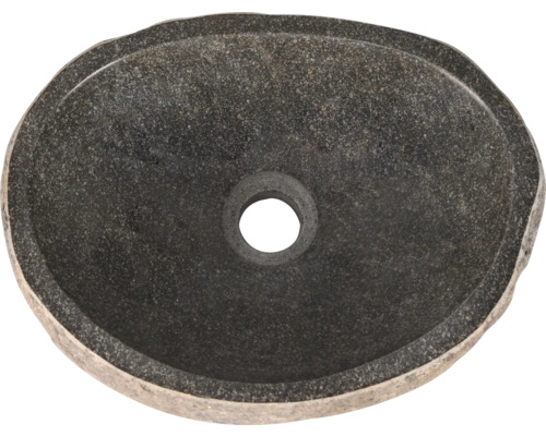 Ovales Aufsatzwaschbecken aus Stein