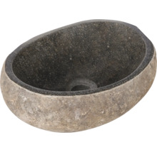 Aufsatzwaschbecken aus Stein, ovale Form