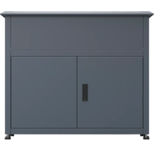 Grauer Werkstattschrank mit zwei Türen