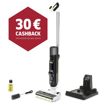Akkubetriebener Bodenreiniger mit Zubehör und 30 Euro Cashback Aktion