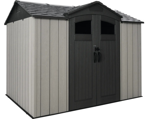 Kunststoffgartenhaus mit Doppeltür und Satteldach