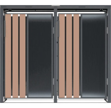 Doppeltor aus Kunststoff und Metall für den Garten