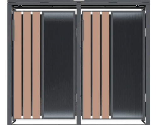 Doppeltor aus Kunststoff und Metall für den Garten