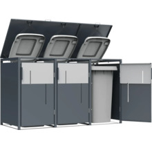 Mülltonnenbox mit drei Behältern für die Mülltrennung