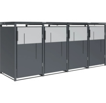 Mülltonnenbox mit Platz für vier Mülltonnen