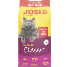 Josi Cat Classic Katzenfutter für sterilisierte, ausgewachsene Katzen, 18 kg Packung
