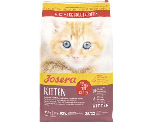 Josera Kitten Katzenfutter mit Lachsöl, 11 Kilogramm