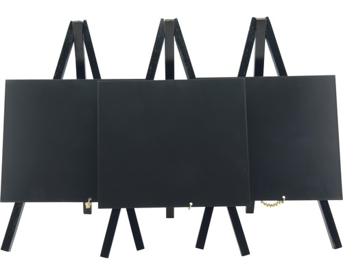 Mini Kreidetafelstaffelei schwarz 3er-Set Mini Kreidetafelstaffelei schwarz 3er-Set