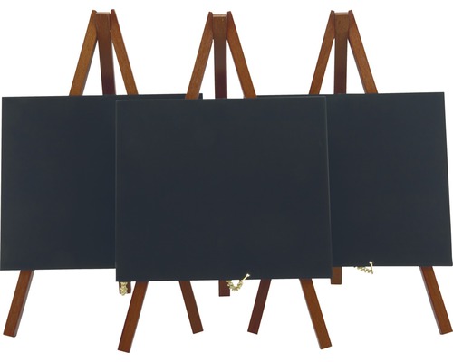 Mini Kreidetafelstaffelei mahagoni 3er-Set Mini Kreidetafelstaffelei mahagoni 3er-Set
