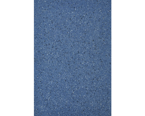 Nahaufnahme einer blauen Bodenbelagsstruktur mit Sprenkeln