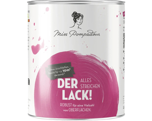 Miss Pompadour Lackdose, geeignet für verschiedene Oberflächen