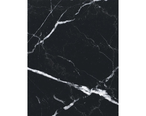 Muster zur Fliese Dekor SIENA Onyx schwarz gold matt 20 x 30 cm Muster einer schwarzen Marmorplatte mit weißer Maserung