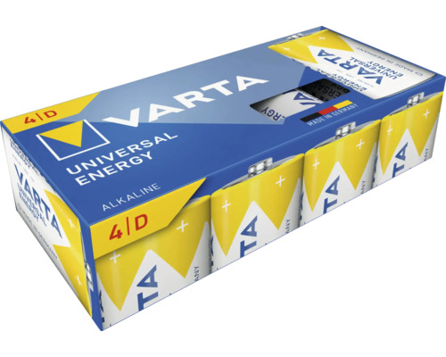 Batterie Varta 1,5 V 4 Stück Varta Universal Energy Alkaline D Batterien, 4er Pack