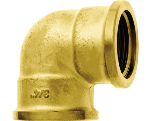 Messing Winkelverschraubung 90 Grad mit Innengewinde, Größe 3/4 Zoll