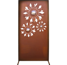 Metall Sichtschutz mit Blumenmuster