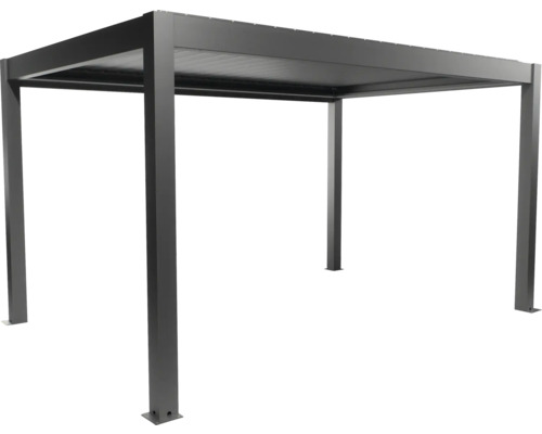 Pergola Biohort 4,5x3 inkl. beweglichen, isolierten Lamellendach für geringere Geräuschentwicklung und Wärmeabstrahlung 460 x 312 cm dunkelgrau-metallic Freistehende Aluminium Pergola für den Außenbereich
