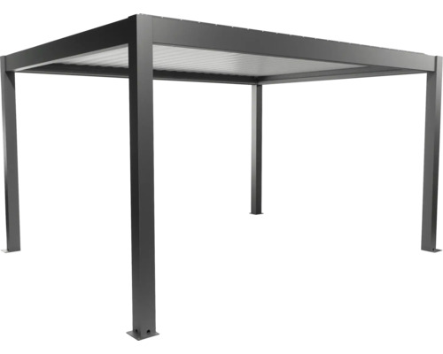 Freistehende graue Terrassenüberdachung