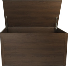 Geöffnete Aufbewahrungsbox für den Innen- und Außenbereich