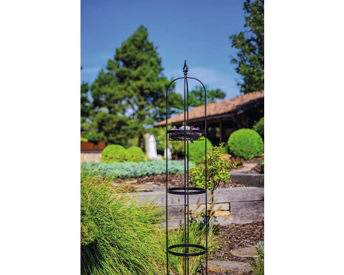 Gartendekoration mit Pflanzenständer im Außenbereich