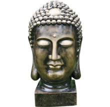Buddha Kopf Skulptur auf Sockel