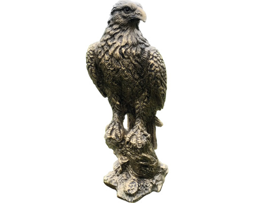 Dekofigur Lafiora Adler Keramik 31 x 28,5 x 64 cm bronze Adlerfigur für den Garten