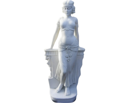 Dekofigur Lafiora Cleopatra Keramik 29 x 51 x 118 cm weiß Frauenfigur aus Stein als Gartendekoration