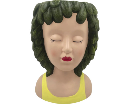 Blumentopf in Form eines Mädchenkopfes