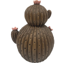 Dekorativer Kaktus mit Blüten als Gartendekoration