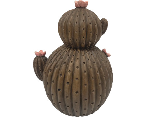 Dekorativer Kaktus mit Blüten als Gartendekoration