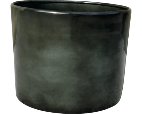 Pflanztopf Zylinder Metall Ø 36 cm H 22 cm blau Keramik Pflanztopf
