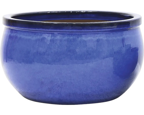 Blauer Blumentopf für den Innenbereich