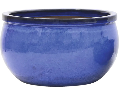 Blauer Keramik Blumentopf für den Innenbereich