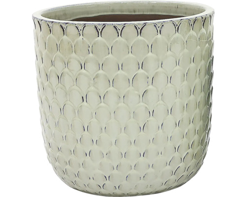 Keramik Blumentopf mit Schuppenmuster