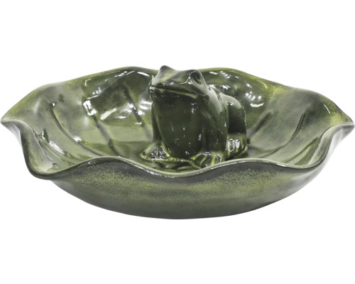 Dekorative Froschfigur in Blattform