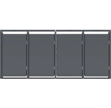 Sichtschutzwand aus Aluminium mit Tür