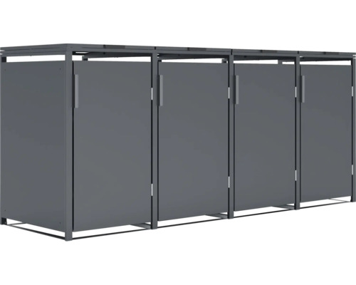 Mülltonnenbox für vier Mülltonnen