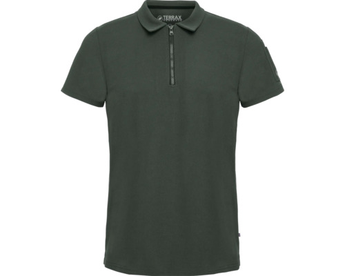 TERRAX Poloshirt mit kurzem Reißverschluss