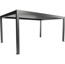 Freistehende, graue Pergola aus Metall