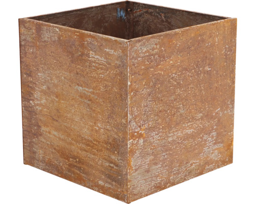 Quadratischer Pflanzkübel aus Metall