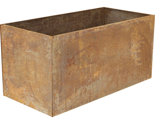 Rechteckiger Pflanzkasten aus Metall für den Aussenbereich