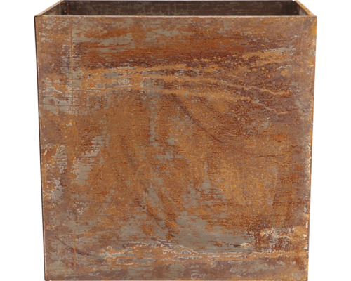 Viereckiger Pflanzkübel aus Metall