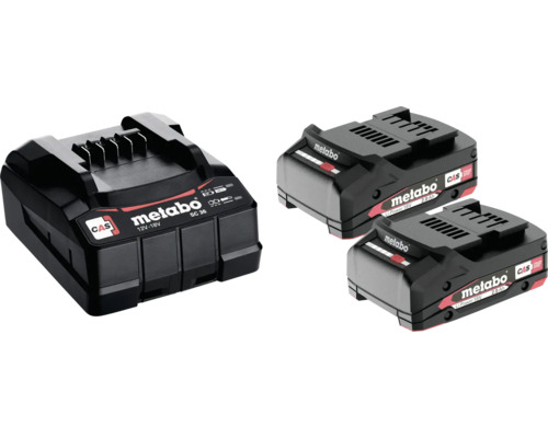 Metabo Akku Ladegerät mit zwei Akkus