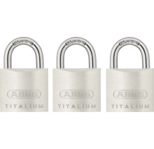 Drei ABUS Titalium Vorhängeschlösser