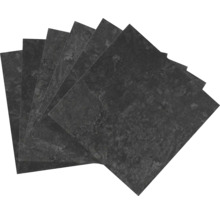 Mehrere schwarze Bodenfliesen