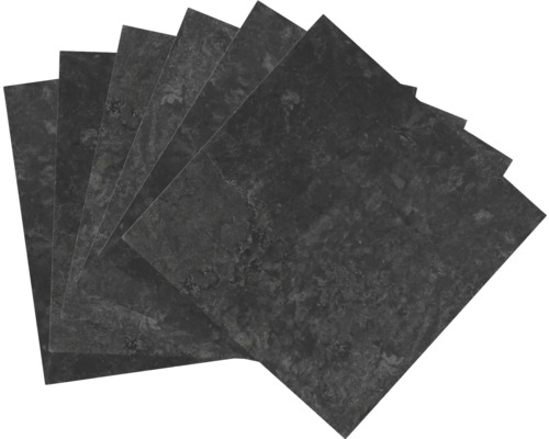 Mehrere schwarze Bodenfliesen