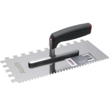 Zahnspachtel mit grauem Griff für Fliesenarbeiten