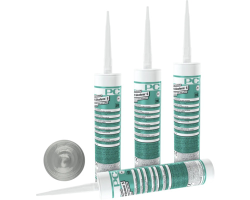 Mehrere Kartuschen PCI Silcoferm S Dichtstoff