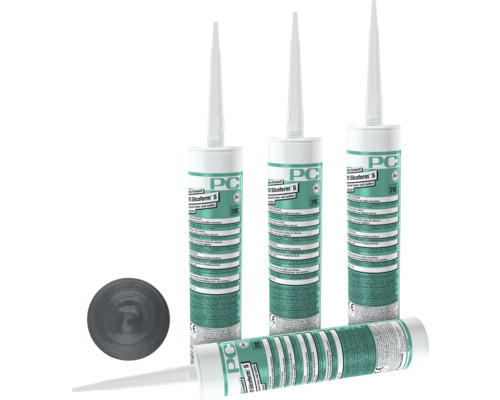 PCI Silcoferm® S Silikon Dichtstoff für innen und aussen basalt 310 ml Mehrere Dichtstoffkartuschen PC Silcoferm S